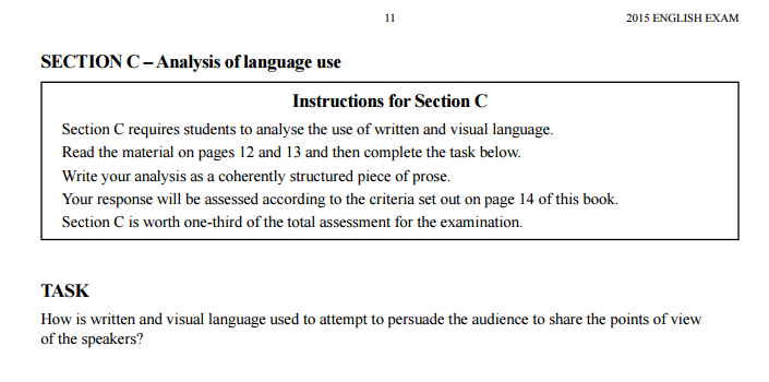 how to write a language analysis essay vce
