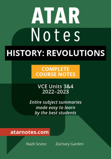 VCE History: Revolutions Units 3&4 Notes